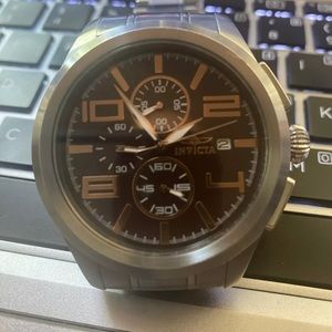 45mm Invicta 12151 Men's Specialty Quartz Chronograph Stainless Steel Watch